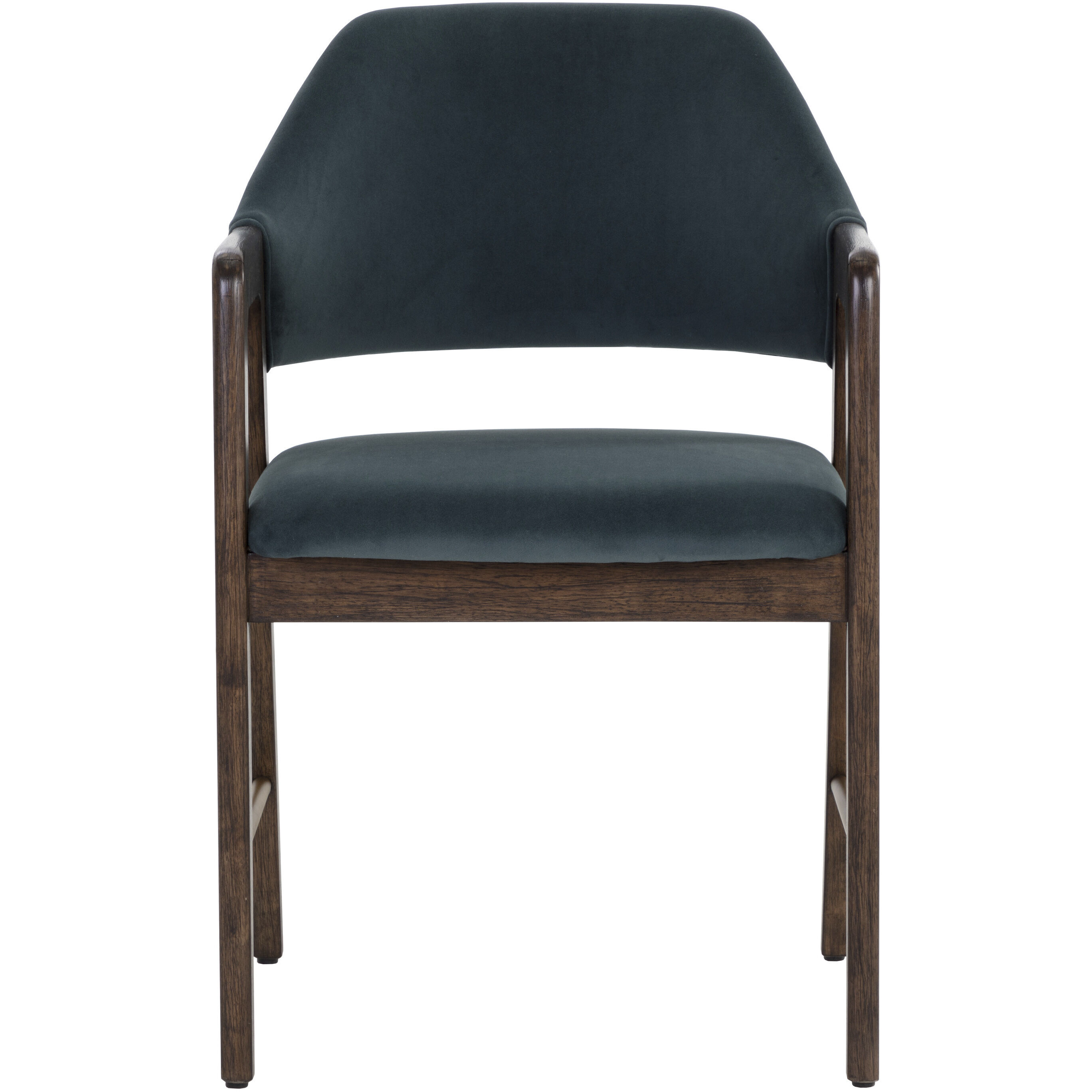 Milton Smoke Acacia / Meg Dusty Teal Dining Armchair